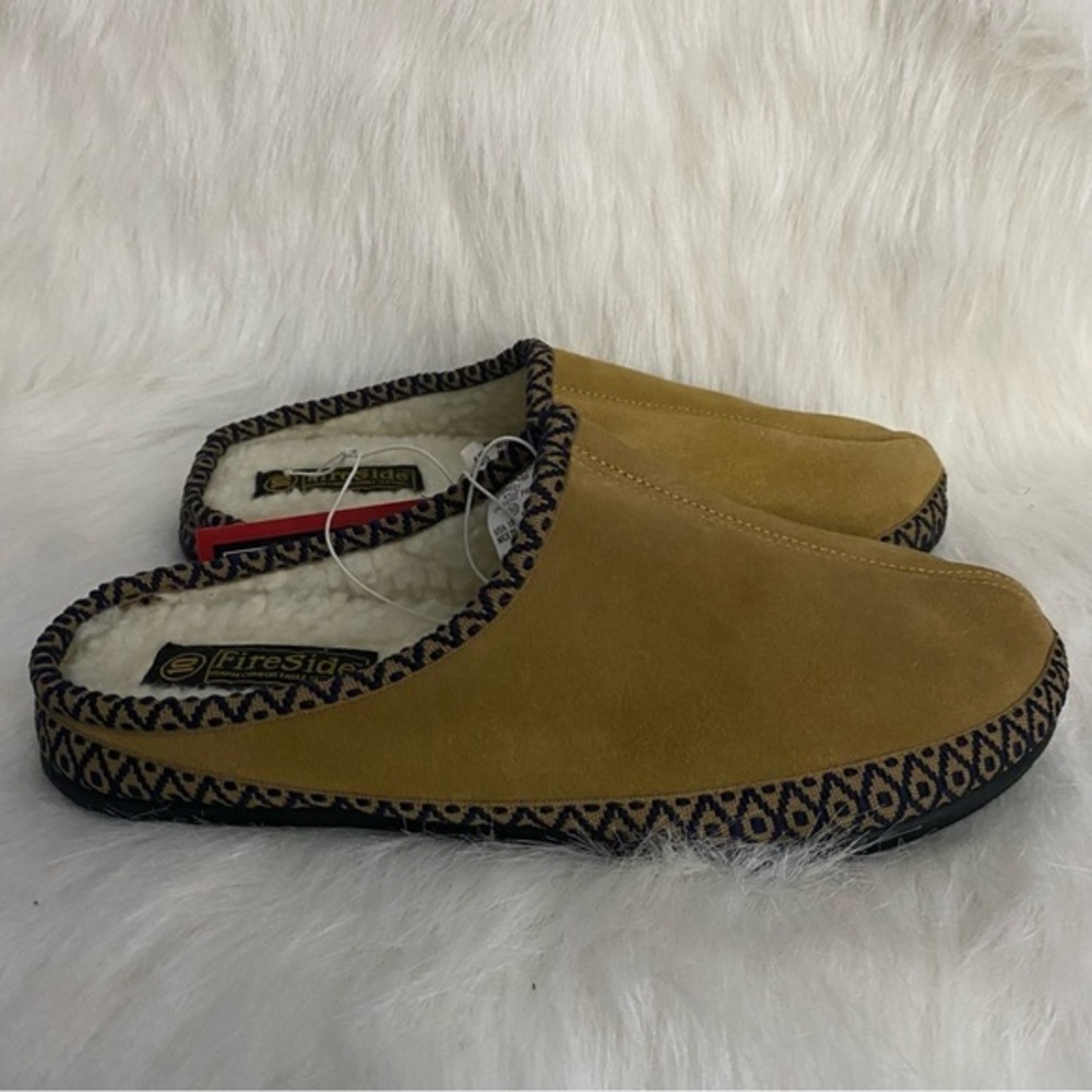 Fireside Shoes Slippers Size 10‎ Mens Slip On Leather New With Tags